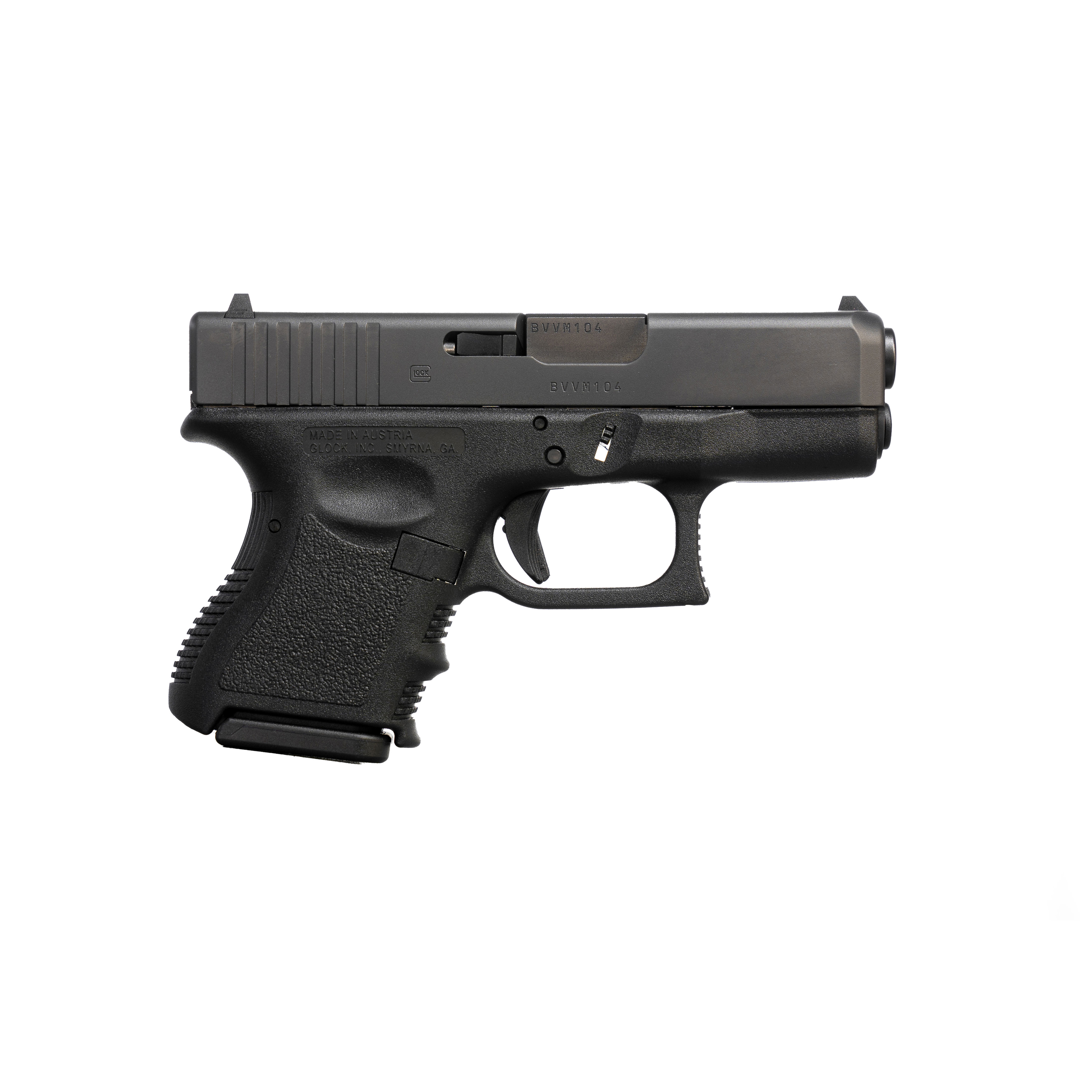 glock sub compact pistol 9mm